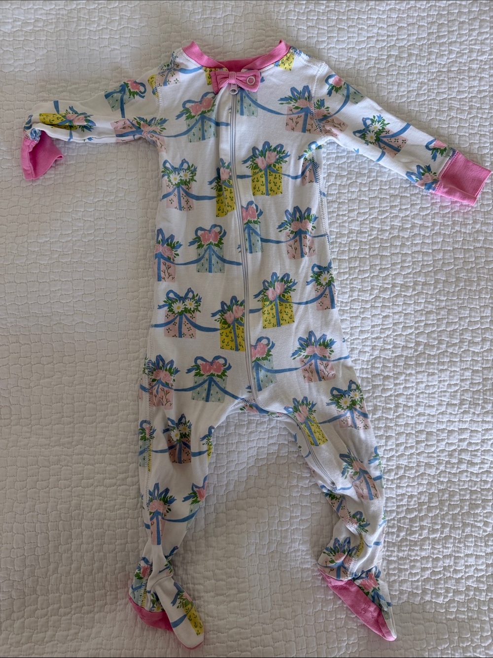 The Beaufort Bonnet Company Footed Birthday Pajama